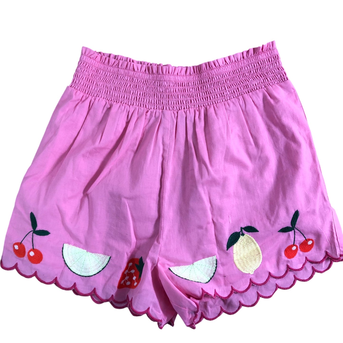 RIVER ISLAND Pink Embroidered Girls Shorts Age 11-12 Years Cotton Summer
