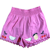 RIVER ISLAND Pink Embroidered Girls Shorts Age 11-12 Years Cotton Summer