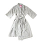 The White Company Fluffy Robe Women's Soft Grey 100% Cotton Loungewear Size 14