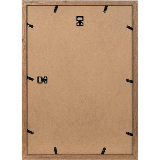 Three Brown Wooden Picture Frame Wall Mountable A3