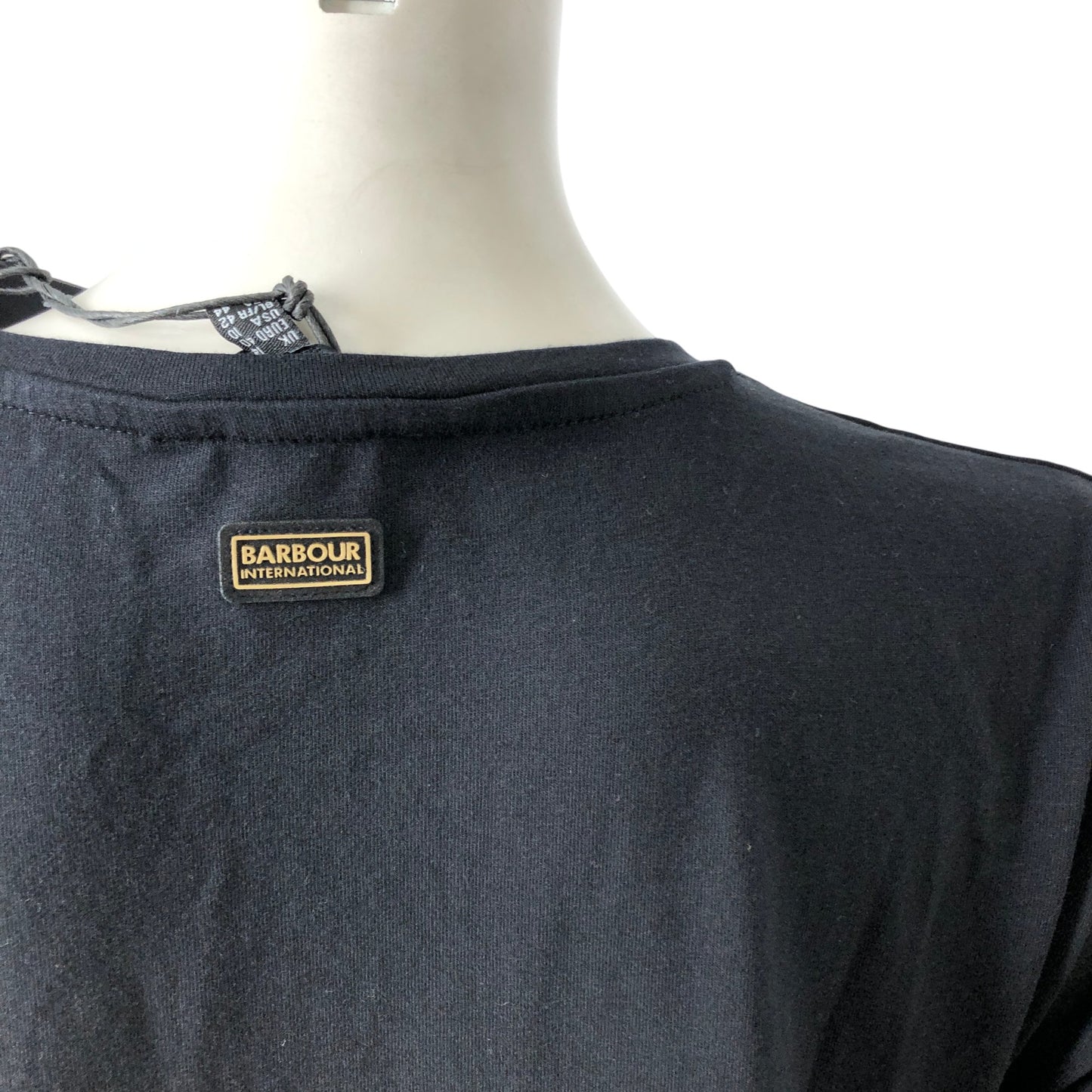 Barbour International Whitson Midi Dress UK12 Women's Black Cotton Casual Style