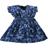 Branded Blue Patterned Mini Dress - Size 14