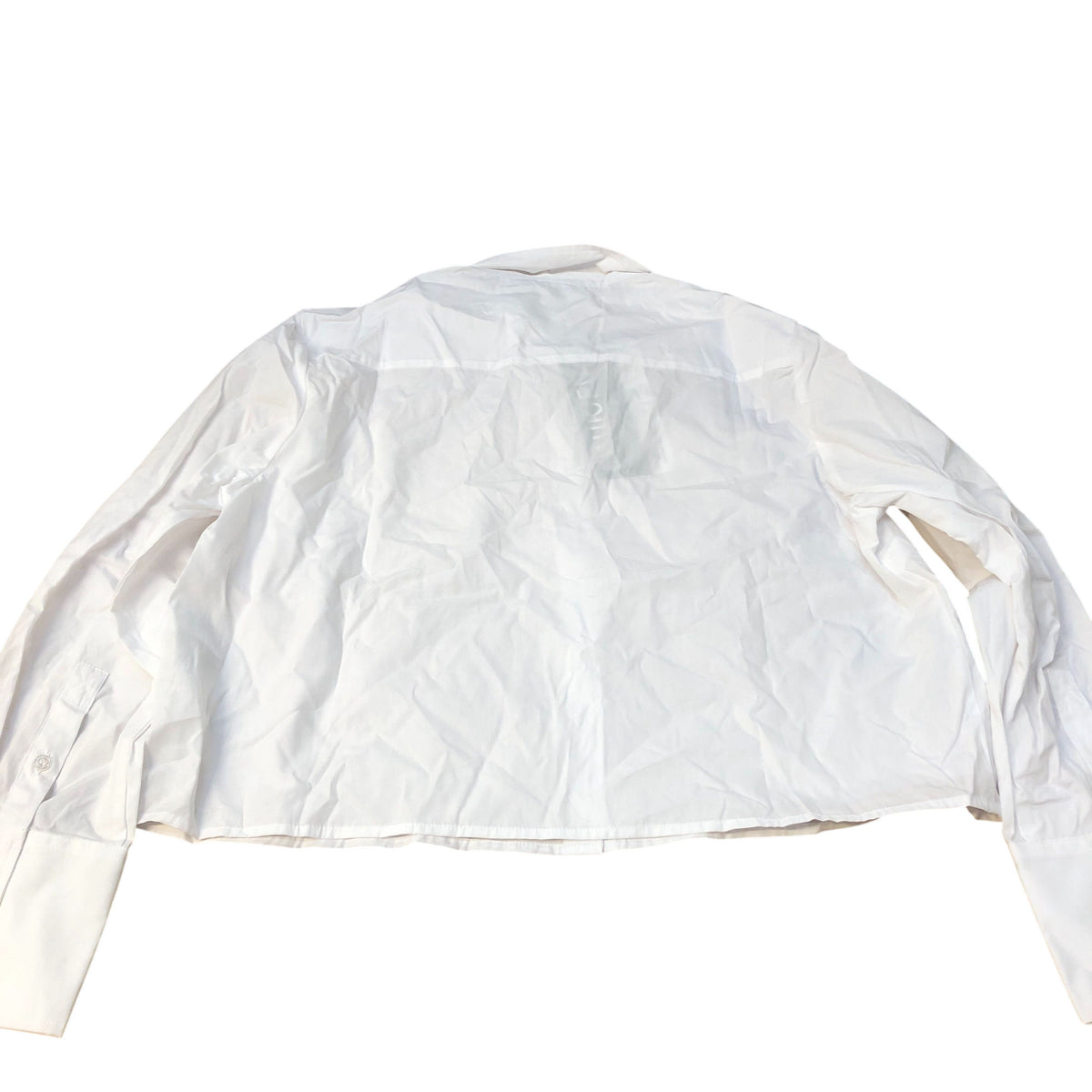 Baukjen Organic Cotton Cropped Shirt Size Women's White Long Sleeve Classic