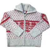 Kids Wool Blend Fair Isle Knit Zip Cardigan 7 Years