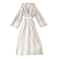 Kimono Robe Women Pink Stripe Cotton Blend Loungewear Size M