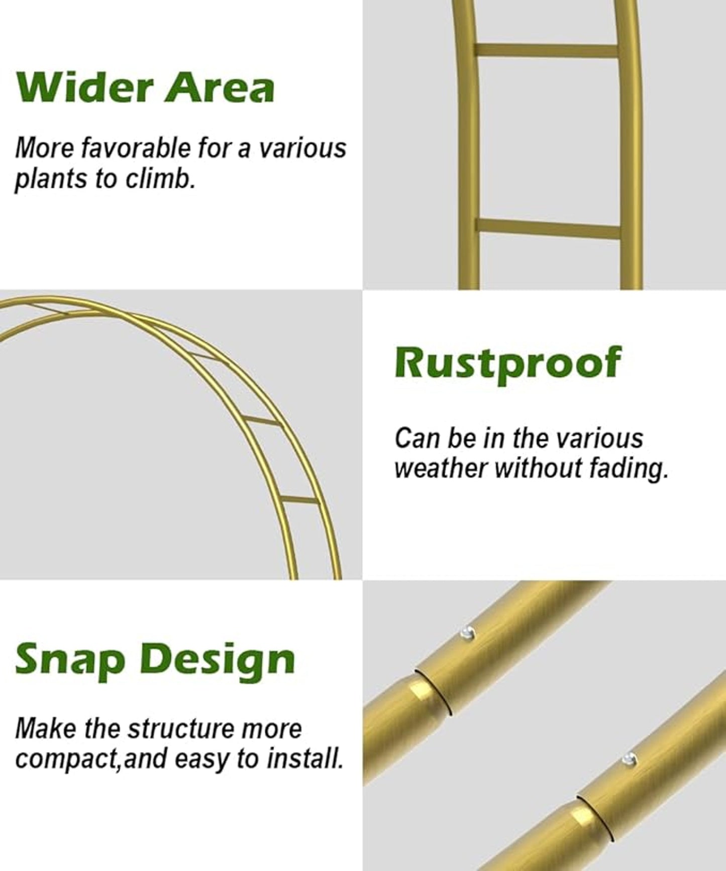 Queension Metal Wedding Arch | for Ceremony Party Decoration 7FT