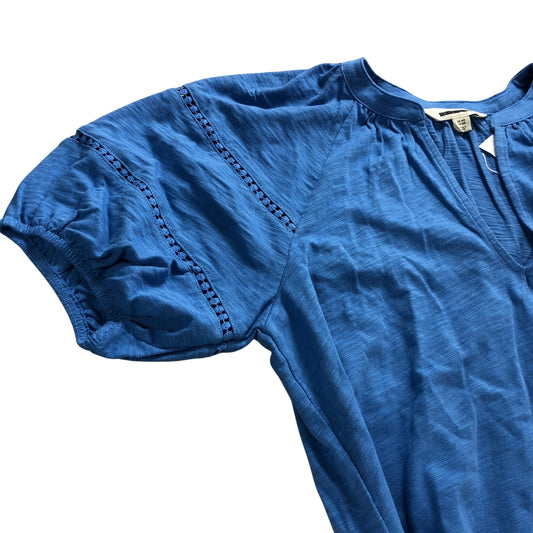 Branded Blue Trim Detail Jersey Dress - Size 14