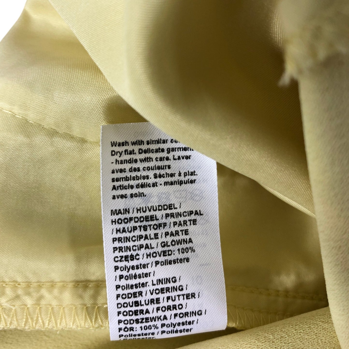 River Island Yellow Light Trousers Size 14 Women's Wide Leg High Waisted