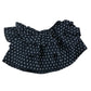 River Island Girls Black Ruffled Off Shoulder Top Size 5-6 Years Polka Dot
