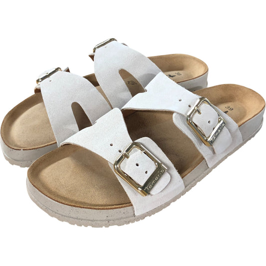 Tamaris Antelope Sandals UK6 Women's Beige Suede Buckle Comfort Shoes