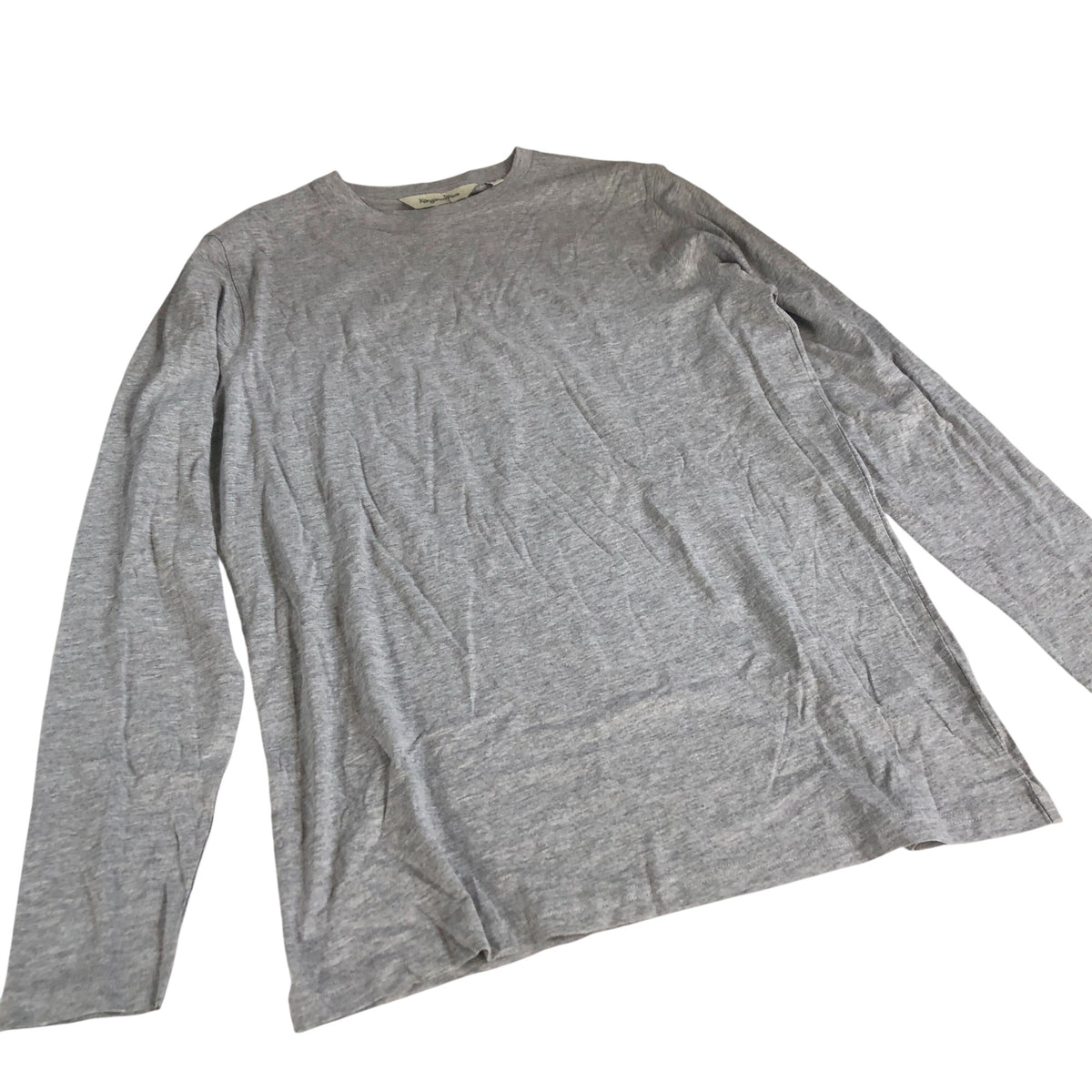 Kangaroo Poo Long Sleeve T-Shirt Size M Men's Grey Cotton Blend Soft Fabric