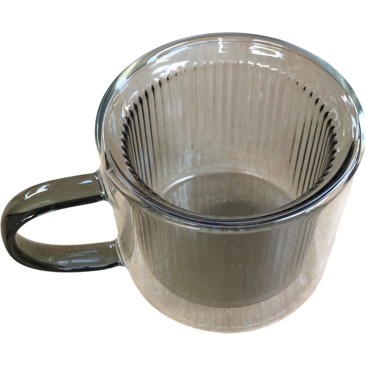 Clear Double Walled Glass Coffee Mug