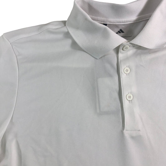 Adidas Performance Polo Shirt Medium Men's White Short Sleeve Athletic Top