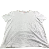 Boden White T-Shirt Women's Short Sleeve Cotton Casual Top UK12