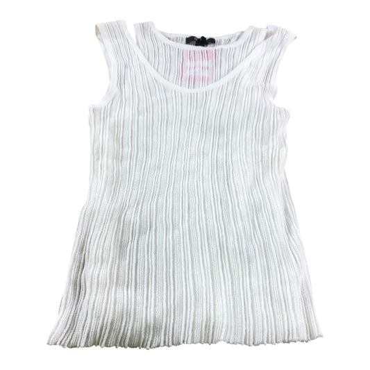 River Island White Layered Sheer Vest Top - Size 12