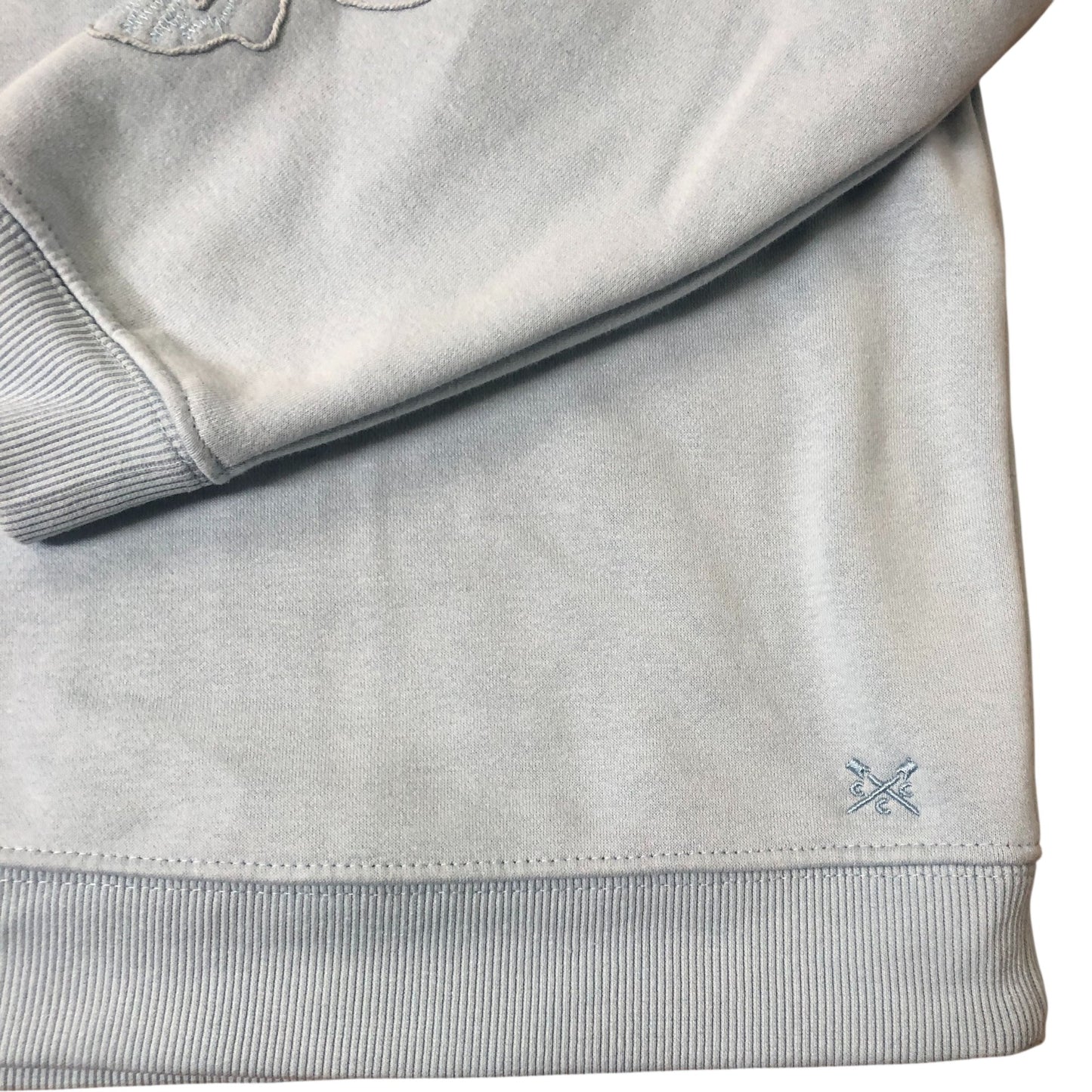 Crew Clothing Company Women's Size 14 Light Blue Floral Sweatshirt