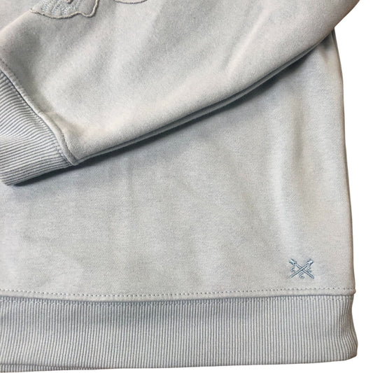 Crew Clothing Company Women's Size 14 Light Blue Floral Sweatshirt