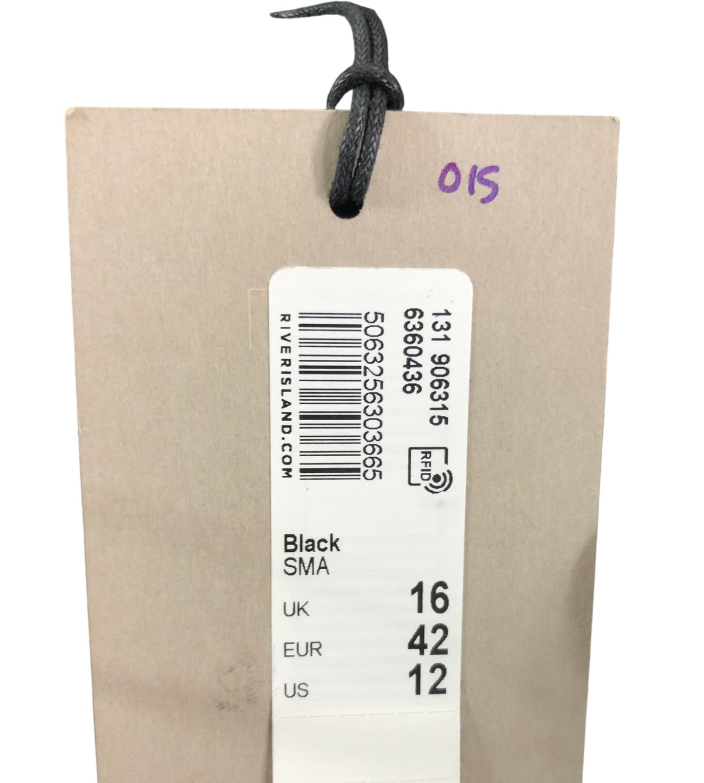 River Island Black Top UK16 Women's Lightweight Frill Neck Short Sleeve