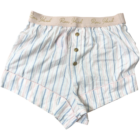 River Island Girls PJ Shorts 7-8 Years Striped Button Front