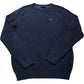 Crew Clothing Company Navy Ribbed Crew Neck Sweater