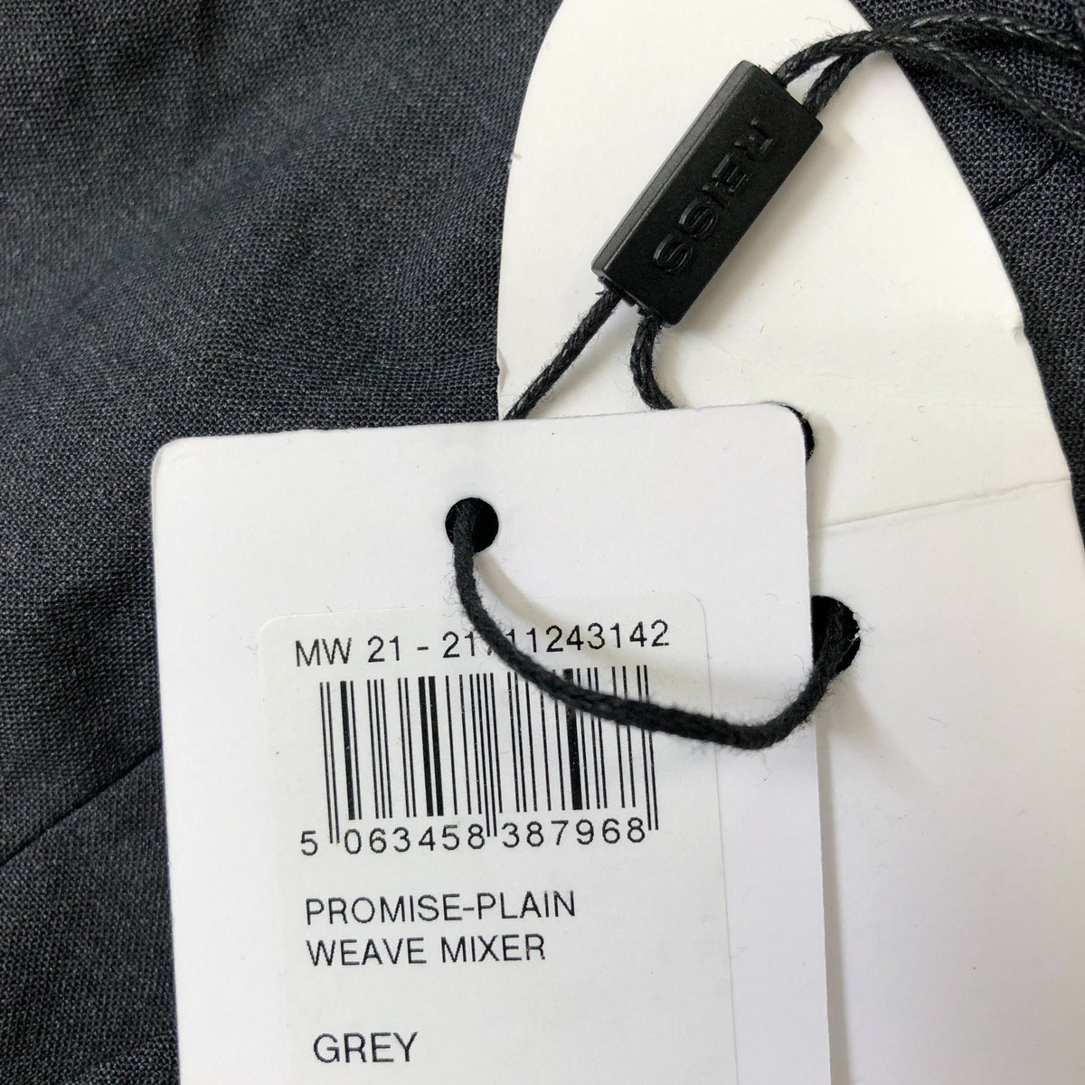 Promise Plain Weave Mixer Grey Trousers 36" Regular Fit Wool Blend