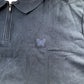 River Island Zip Polo Shirt 5XL Men's Short Sleeve Cotton Black Casual Wear