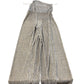 River Island Shiny Pleated Jumpsuit Size M Women's Gold Metallic Lounge Wear