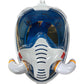 BOKEFA Kids Full Face Snorkel Mask S M White Blue One Way Breathing System