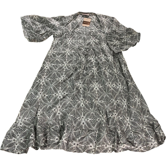 Unmade Copenhagen Dress Size S-M Women's Printed Viscose Midi Puff Sleeve