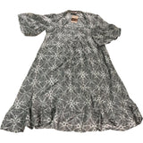 Unmade Copenhagen Dress Size S-M Women's Printed Viscose Midi Puff Sleeve