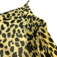 Leopard Print Blouse UK12 Women's Long Sleeve Polyester Yellow Black