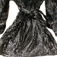 Black Sequinned Dress UK Size 18 Women's Evening Wear With Belt