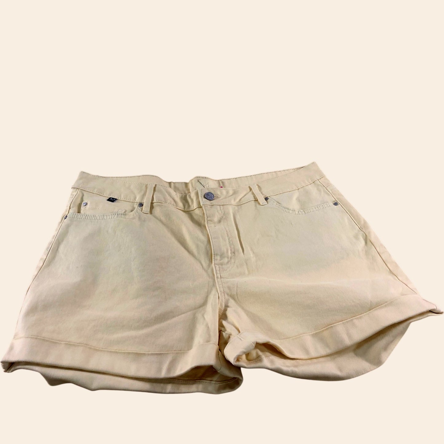 Crew Clothing Company Yellow Shorts Size 16 Women's Casual Denim
