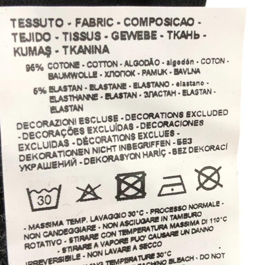 EA7 Emporio Armani Black T-Shirt Size L Women's Casual Cotton Short Sleeve