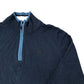 Weird Fish Quarter Zip Sweater Dark Navy Size M