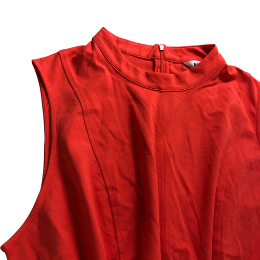 Boden Orange High Neck Midi Dress - Size 22