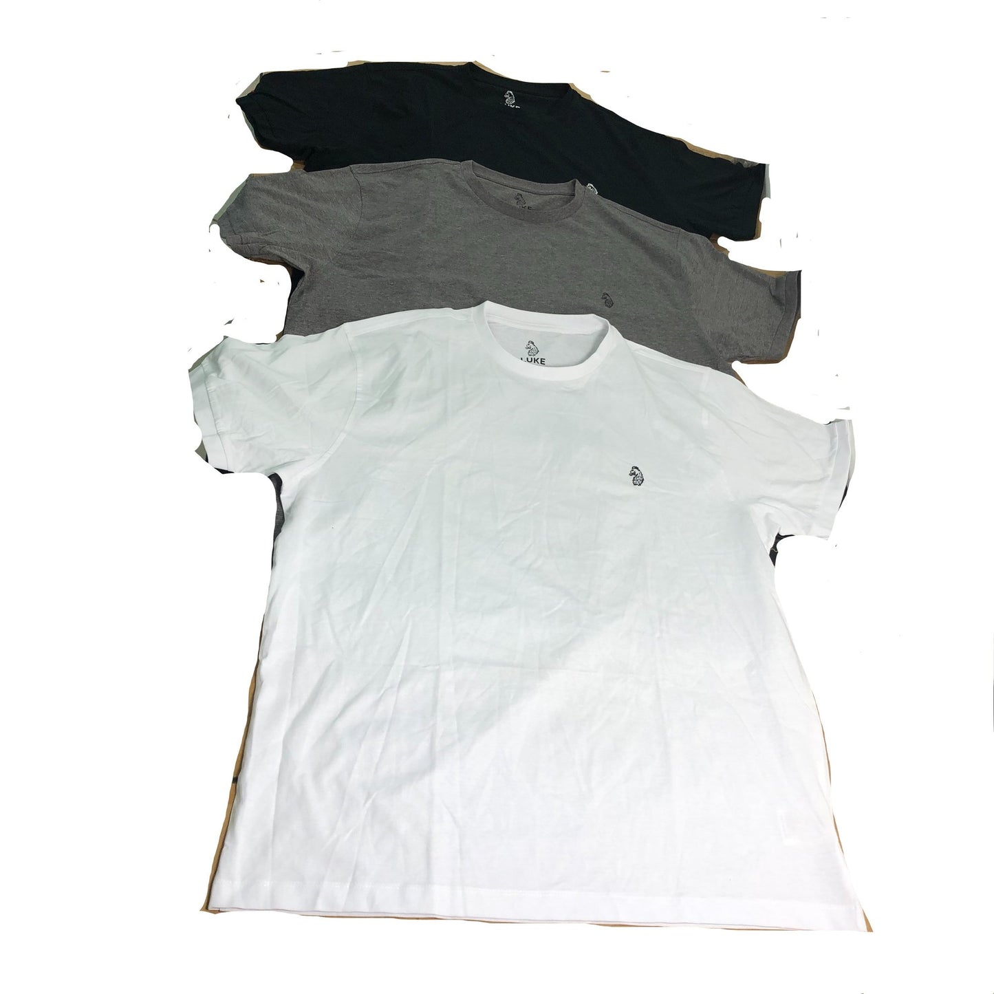 Luke Men's Classic T-Shirt 3 Pack Size 3XL White Grey Black
