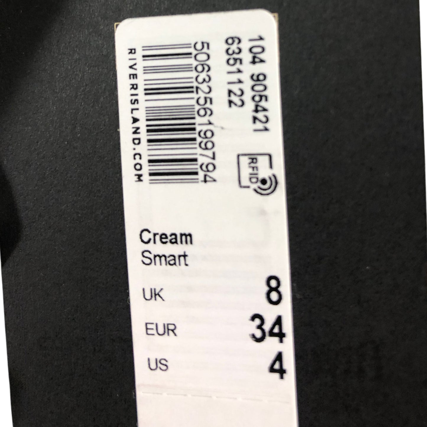 Rivers Island Cream Smart Dress UK8 Women's Long Sleeve Pleated Spotty