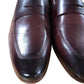 Base London Kennedy Washed Loafers UK9 Men's Dark Burgundy Leather Slip On Shoes