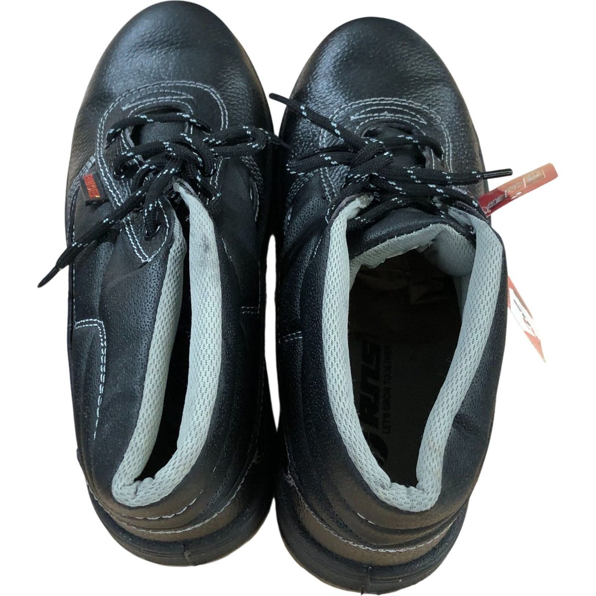 RNS Safety Boots Eurotek Work Footwear Steel Toe Black Size UK 8