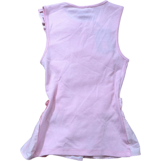River Island Summer Top XS Women's Pink Ruffled Cotton Blend Tank
