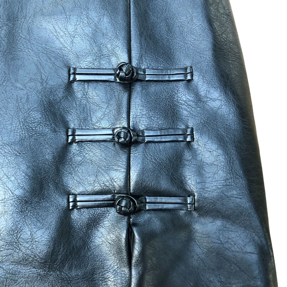 River Island Black Faux Leather Mini Skirt UK 8 Women's Stylish Design