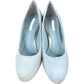Lizzie Court Heels UK5 Women's Suede Mid Heel Pale Blue