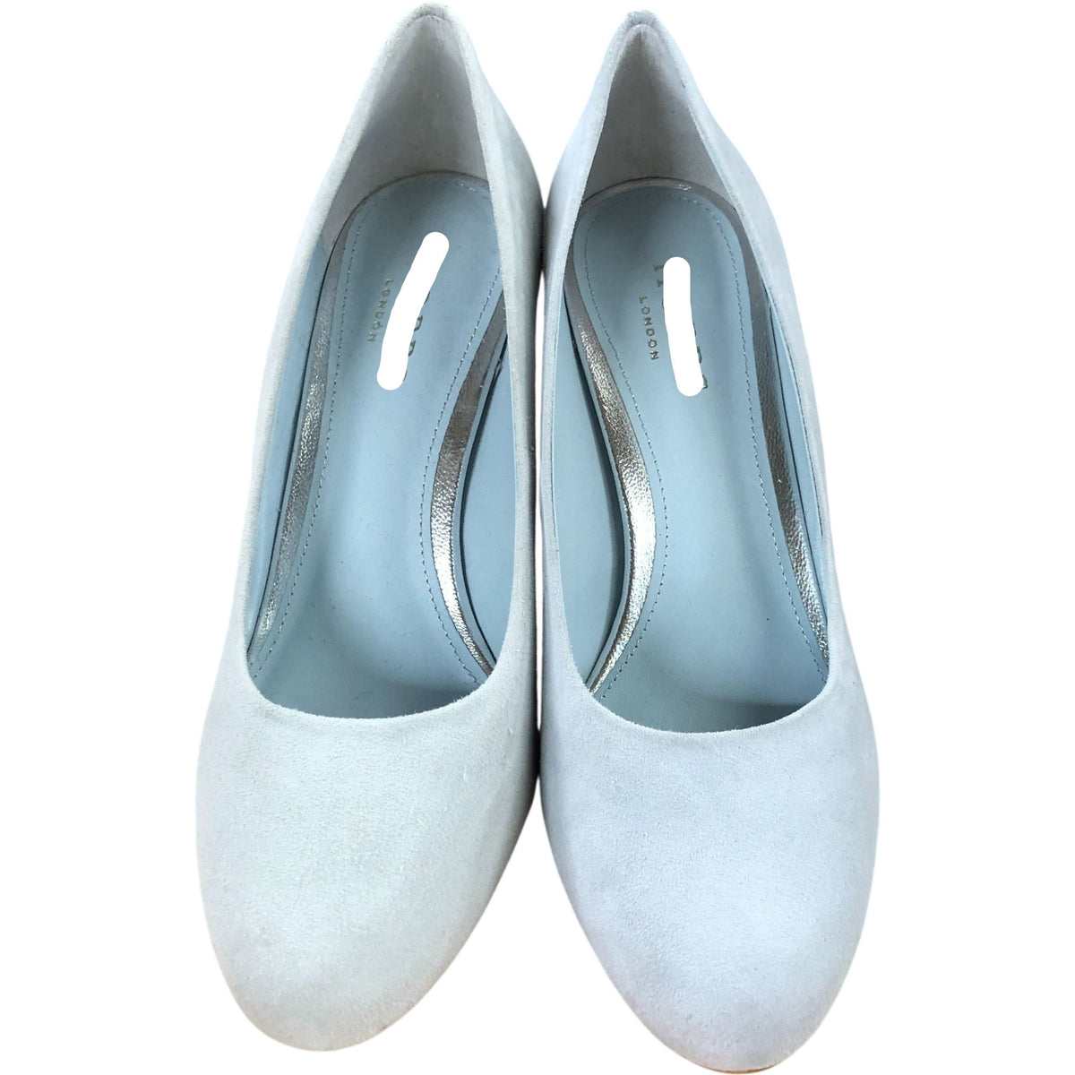 Lizzie Court Heels UK5 Women's Suede Mid Heel Pale Blue