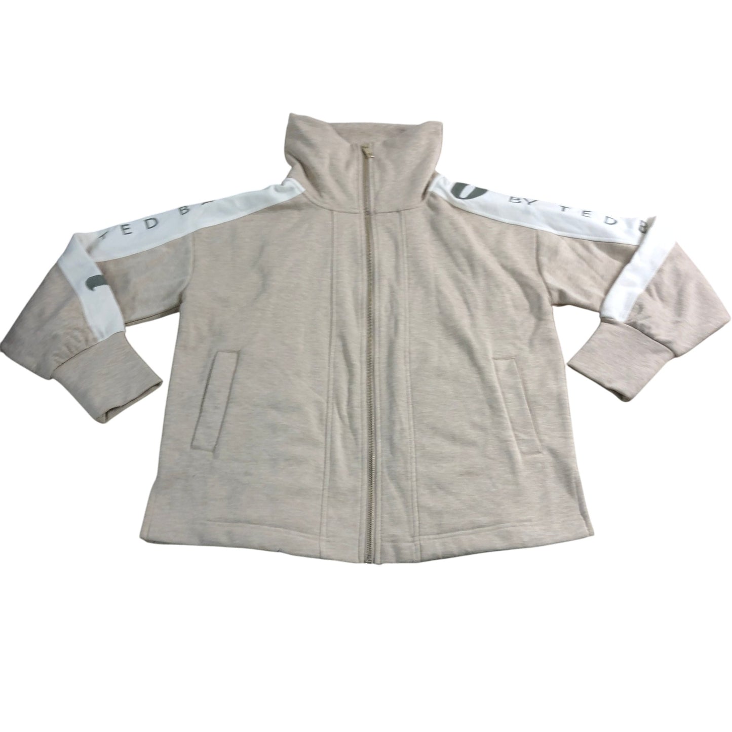 By Ted Baker Hooded Zip Up Sweatshirt UK6 Women's Beige Activewear Hoodie