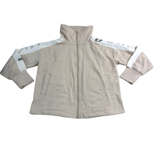 By Ted Baker Hooded Zip Up Sweatshirt UK6 Women's Beige Activewear Hoodie