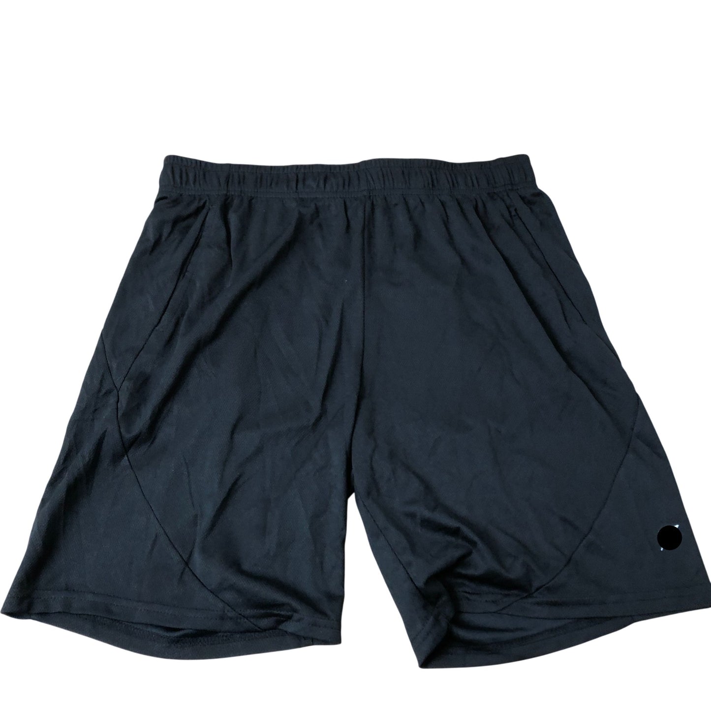Black Work Out Shorts Lightweight Polyester Men's Large
