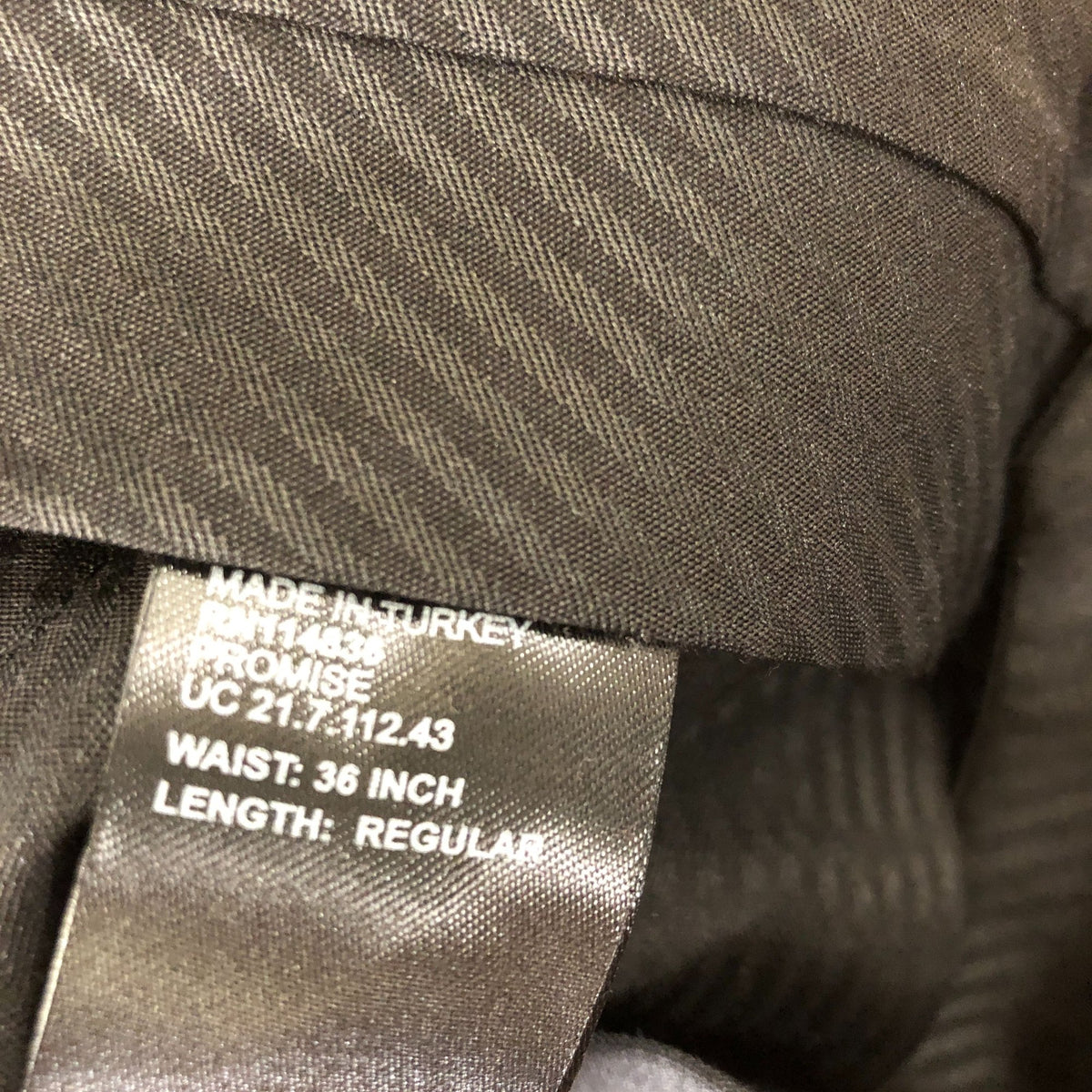 Promise Plain Weave Mixer Grey Trousers 36" Regular Fit Wool Blend