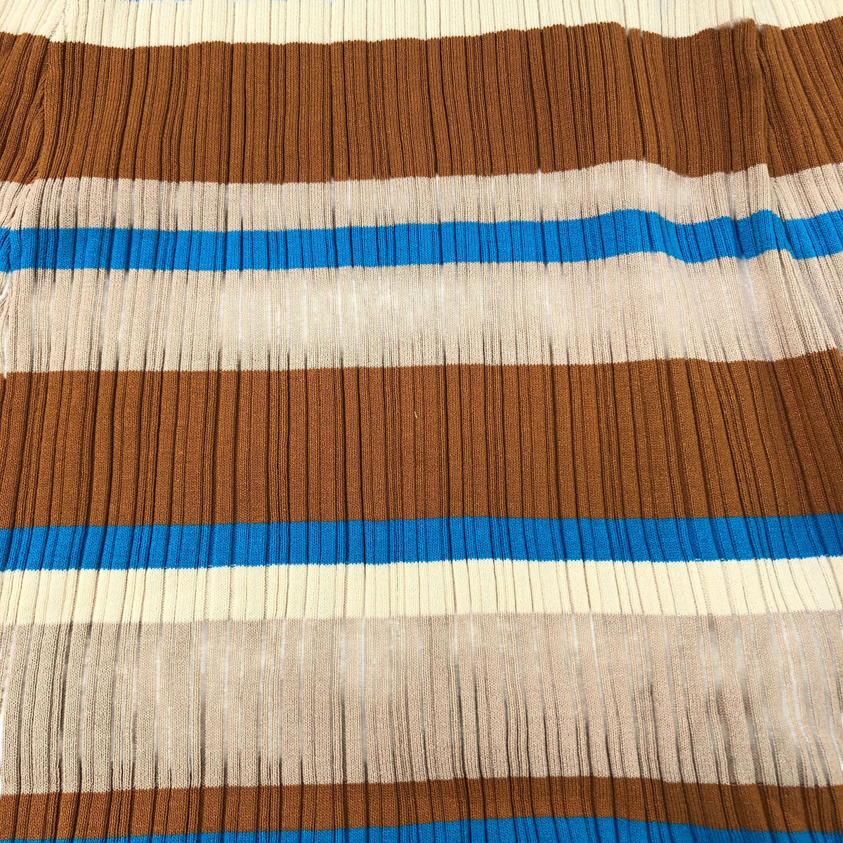 River Island Maxi Dress UK Size 12 Women's Multicolour Striped Pleated Style