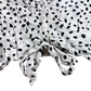 Dancing Leopard UK14 Women's Cropped Blouse White Polka Dot